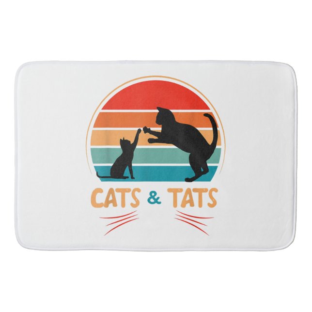 Katzen und Fette - Katzen Badematte (Vorderseite)