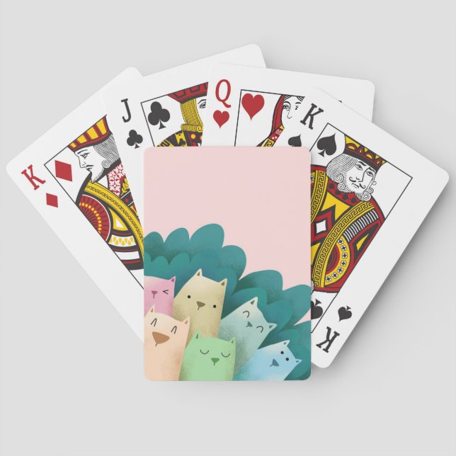 Katzen und Freunde der Katze Spielkarten (Rückseite)