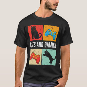 Katzen und Gaming für das Cat Lover Gamer Video Ga T-Shirt