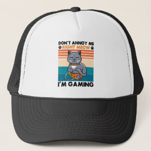 Katzen und Gaming für das Cat Lover Gamer Video Ga Truckerkappe