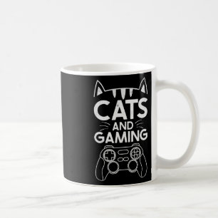 Katzen und Gaming Lustiges Katzenliebhaber Gaming- Kaffeetasse