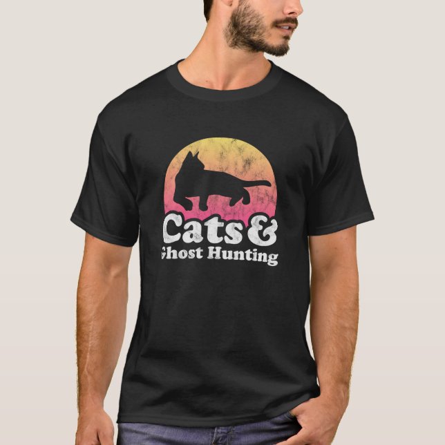 Katzen und Geisterjagd Männer oder Frauen Katze un T-Shirt (Vorderseite)
