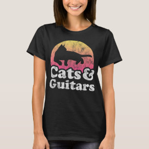 Katzen und Gitarren Männer oder Frauen Katze und G T-Shirt