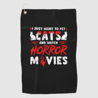 Katzen und Horror Golfhandtuch