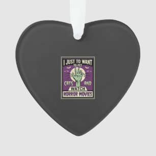 Katzen Und Horrorfilme Halloween-Design Ornament