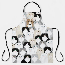 Katzen und Hunde Allover Print Schürze