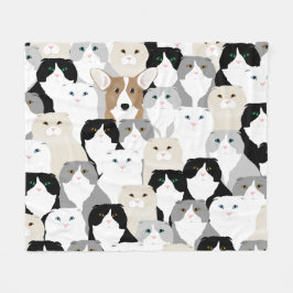 Katzen und Hunde Fleece Blanket