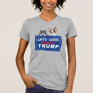 KATZEN UND HUNDE GEGEN TRUMP T-Shirt
