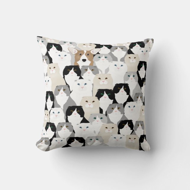 Katzen und Hunde Kissen (Vorderseite)