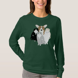 Katzen und Hunde - Langschläfchen T-Shirt