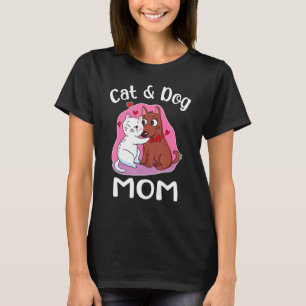 Katzen Und Hunde Mama Welpe Haustiere Tiere Frauen T-Shirt