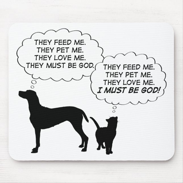 Katzen und Hunde Mousepad (Vorne)