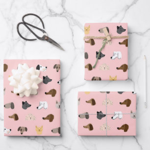 Katzen und Hunde Niedliches Geschenkpapier Set