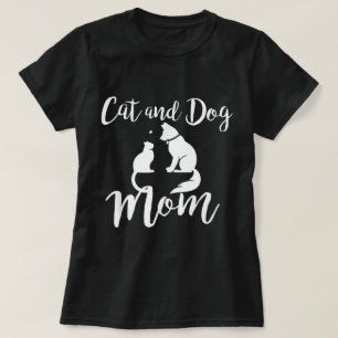 Katzen- und Hundemutter Haustierliebhaber-Design T-Shirt