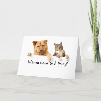 Katzen-und HundeParty Einladung