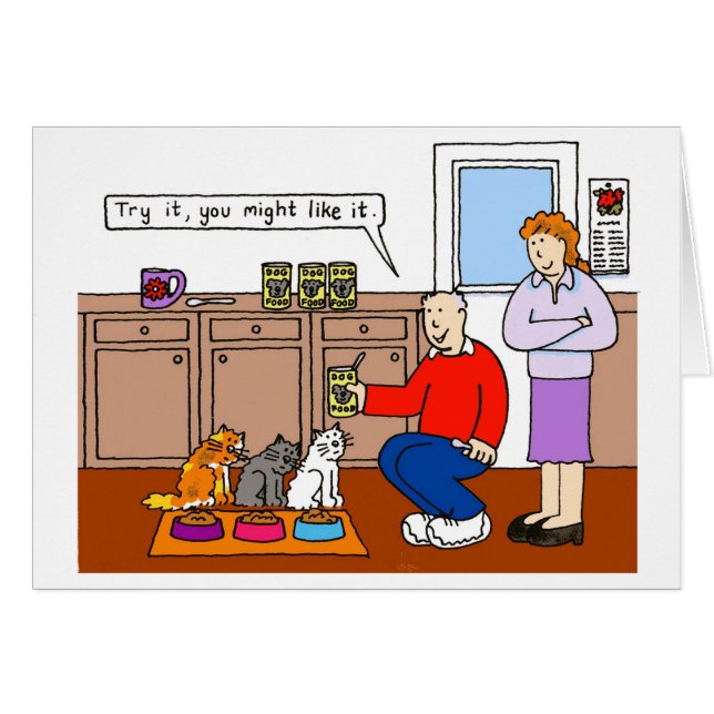 Katzen und ihr Cartoon für den Spaß von Lebensmitt (Vorderseite (Horizontal))