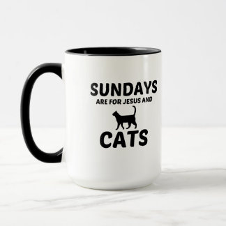 KATZEN UND JESUS SONNTAG TASSE