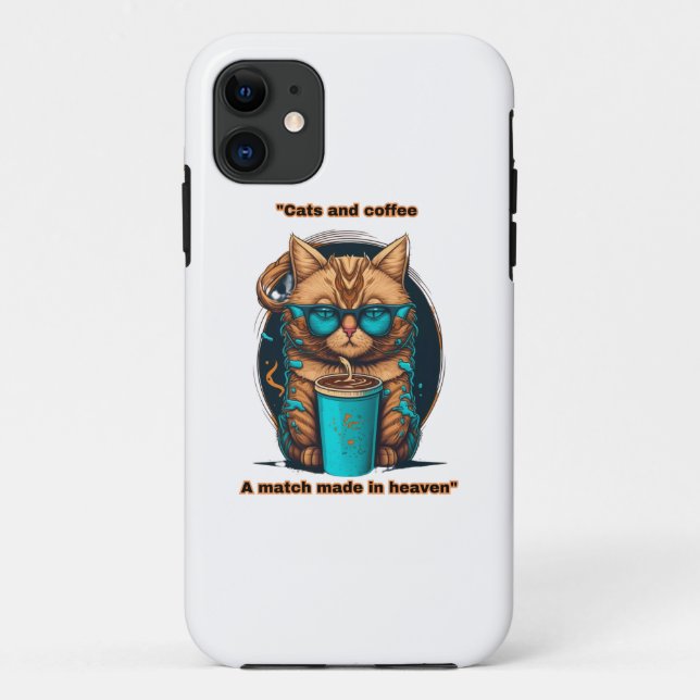 Katzen und Kaffee - ein Paradies aus dem Himmel Case-Mate iPhone Hülle (Rückseite)