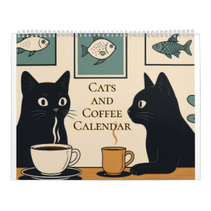 Katzen und Kaffee-Kalender Kalender