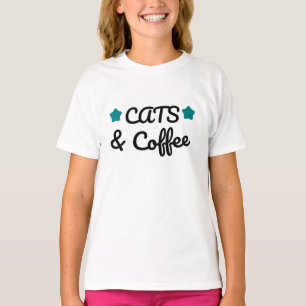 Katzen und Kaffee, Perfektes Geschenk für Katze & T-Shirt