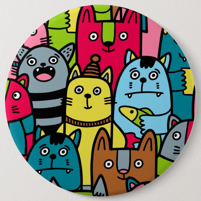 Katzen und Kätzchen Button (Vorderseite)