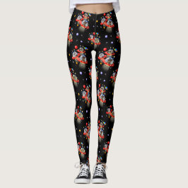 Katzen und Kätzchen in UFOs Raumschiffen fliegende Leggings