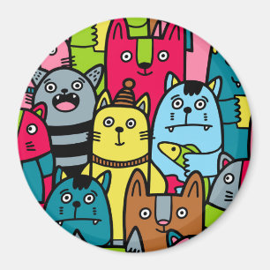 Katzen und Kätzchen Magnet