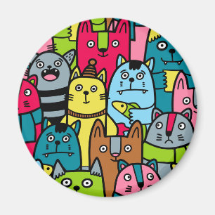 Katzen und Kätzchen Magnet