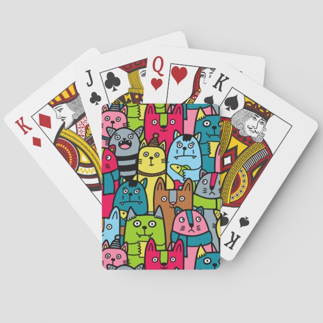 Katzen und Kätzchen Spielkarten (Rückseite)