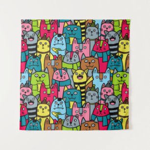 Katzen und Kätzchen Wandteppich