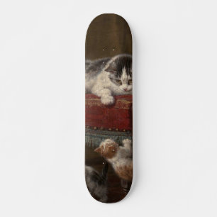 Katzen und Kätzchenmalereien Skateboard