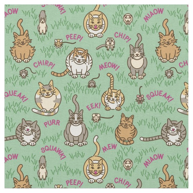 Katzen und Lebewesen Stoff (Nahaufnahme)