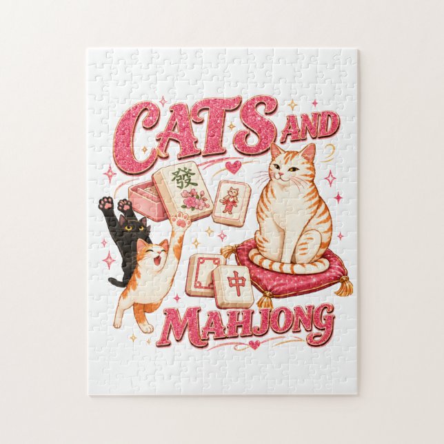 Katzen und Mahjong (Vertikal)