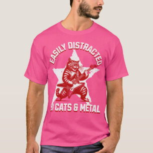 Katzen und Metalllüfter Metalhead Heavy Rock Star T-Shirt