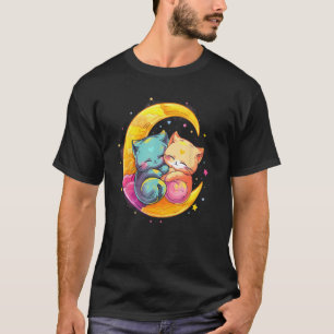 Katzen und Mond Yume Decora Kei Pastel Goth T-Shirt