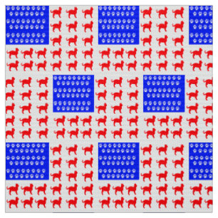 Katzen- und Paw-Flagge Stoff