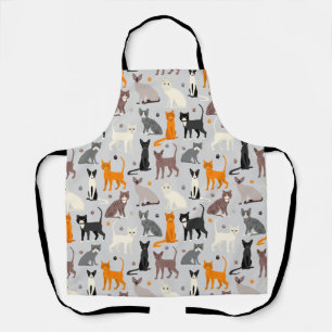 Katzen- und Paw-Prints Schürze