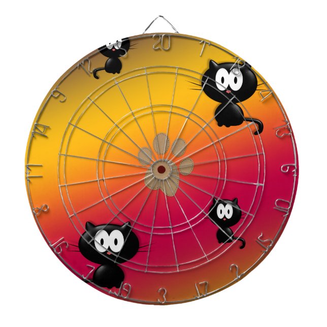 Katzen und Pflaster Dartscheibe (vorne)