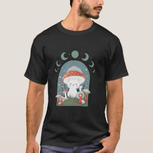 Katzen- und Pilz-Enthusiast Cottagecore-Ästhetik T-Shirt