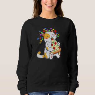 Katzen und Pizza Kitty Hearts S für Tier 1 Sweatshirt