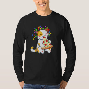 Katzen und Pizza Kitty Hearts S für Tiere T-Shirt