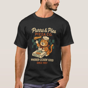 Katzen und Pizza T-Shirt