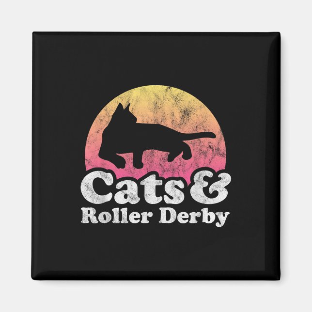 Katzen und Rollenkatzen, derby, männliche oder wei Magnet (Vorne)