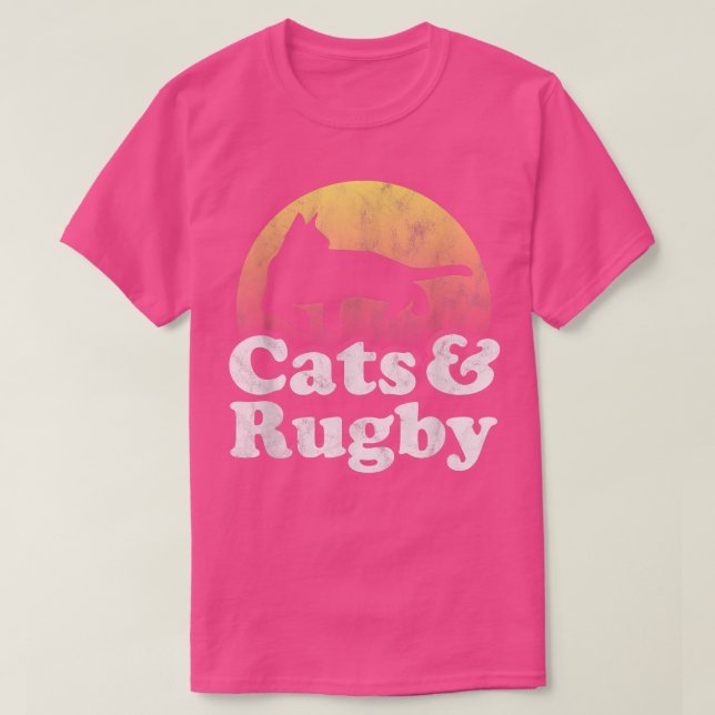 Katzen und Rugby-Katzen, Männer oder Frauen T-Shirt (Design vorne)