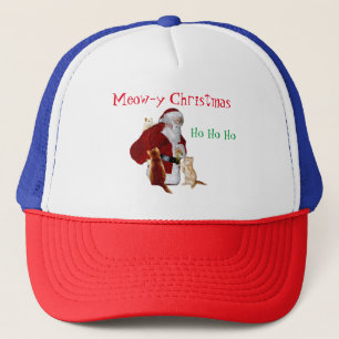 Katzen und Santa Truckerkappe