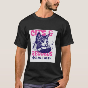 Katzen und Schallplatten Alles was ich brauche Ret T-Shirt