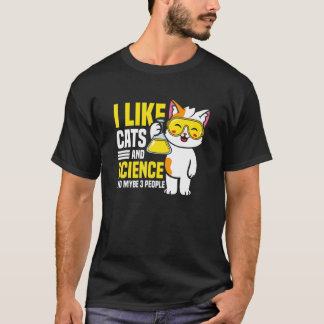 Katzen und Wissenschaft Katze Wissenschaft T-Shirt