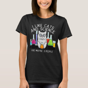 Katzen und Wissenschafts-Shirt, Cat Lover Hemd, Ca T-Shirt