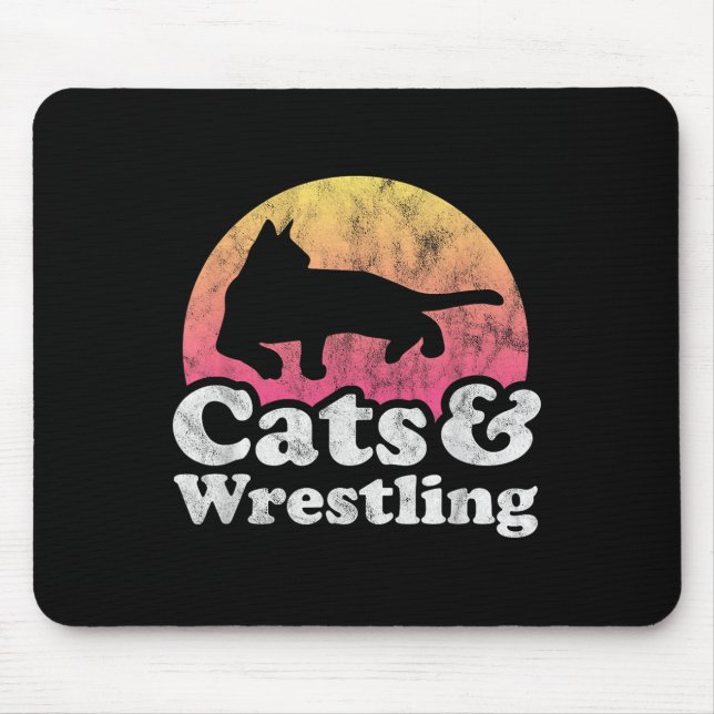 Katzen und Wrestling, Männer oder Frauen, Katzen u Mousepad (Vorne)