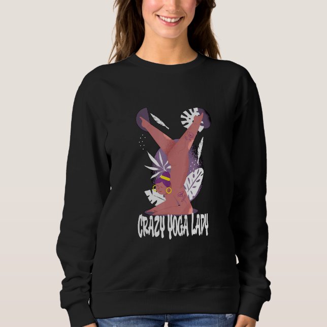 Katzen und Yoga Matten Sweatshirt (Vorderseite)